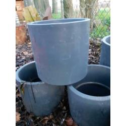 PVC bochten, knieën en mancetten 25 cm en 31 cm doorsnee