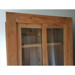 Teak kast vitrinekast buffetkast kast met schuifdeuren