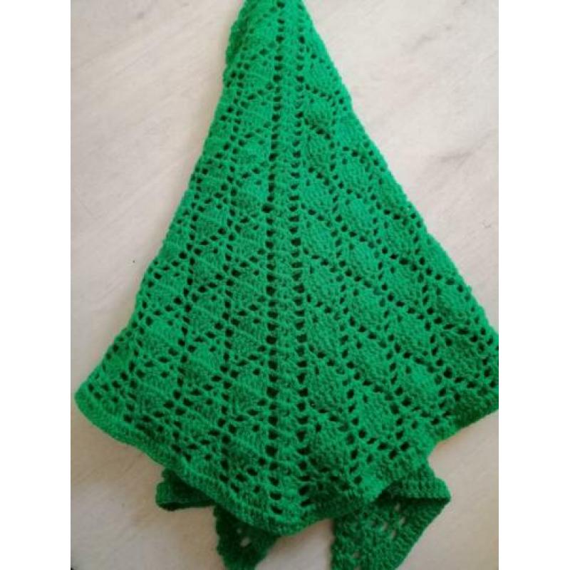 Nieuwe royale gehaakte omslag doek mooi groen