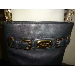 D4A Michael Kors zwarte leren schoudertas ketting band