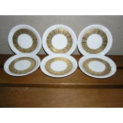 6 Rosenthal Studio-Linie petitfour schaaltjes wit/goud