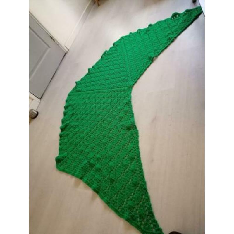 Nieuwe royale gehaakte omslag doek mooi groen