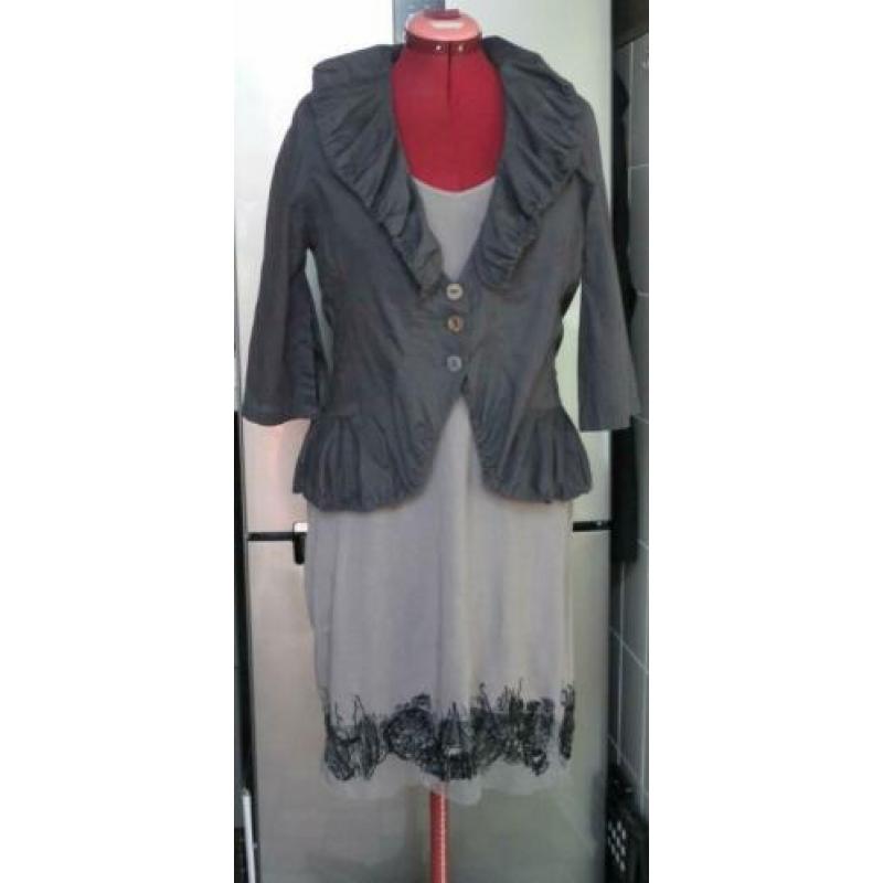 TRANSFER Prachtige, katoenen Blouse/Vestje maat 44 ( Nieuw)