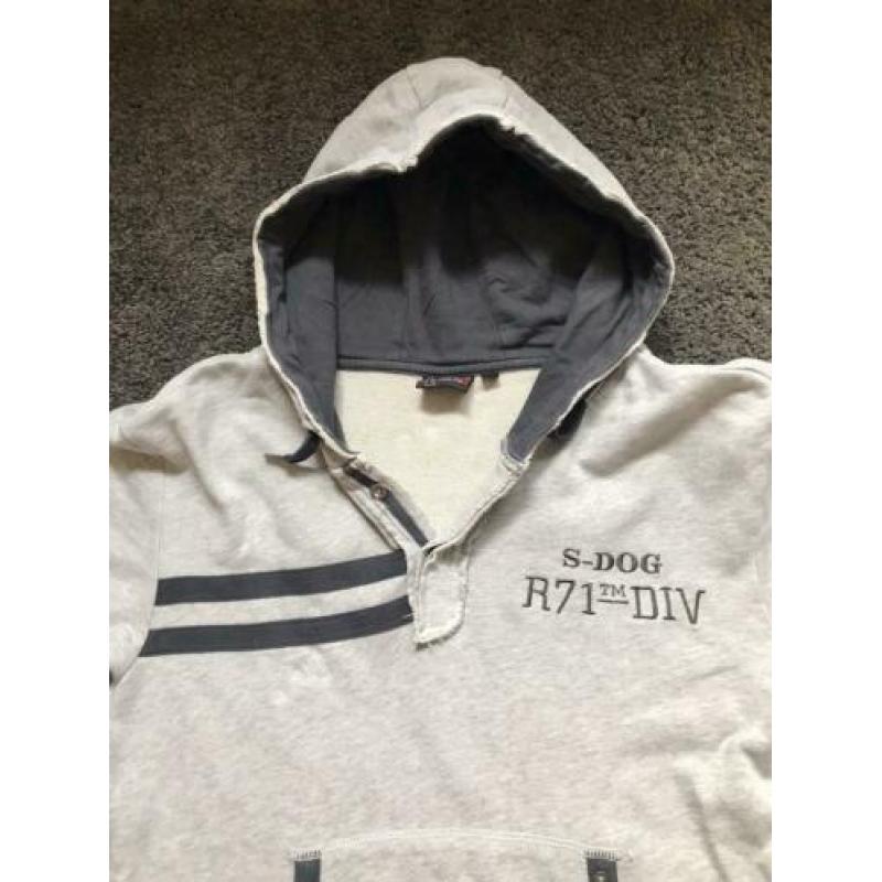 SALTY DOG licht grijze hoodie maat 164