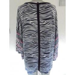 prachtige zwart witte blouse merk Enjoy maat L