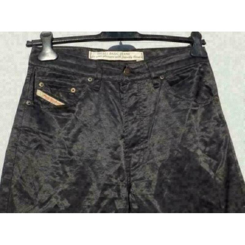 DIESEL zwarte glans pantelon mt 30