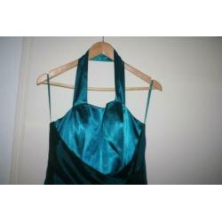 Gala jurk smaragd groen zgan Juju en Christine mt M/ mt 4