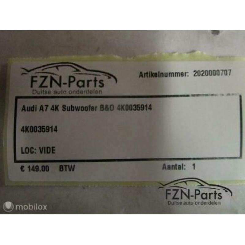 Audi A7 4K Subwoofer B&O 4K0035914