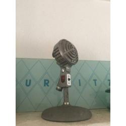 Vintage jaren 50 Philips microfoon op tafelstandaard