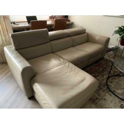 Bankstel leer Beige merk Ital in perfecte staat