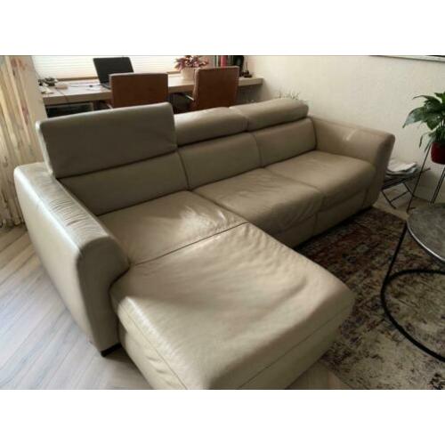 Bankstel leer Beige merk Ital in perfecte staat