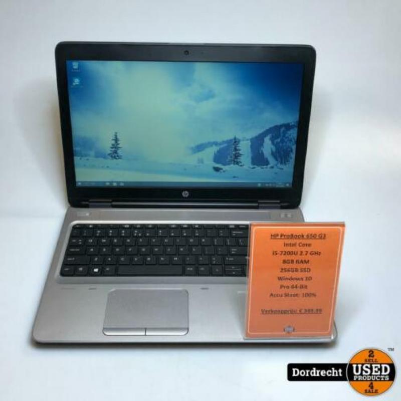 HP ProBook 650 G3 | Intel 2.7GHz | 8GB RAM | 256GB SSD | Win