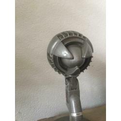 Vintage jaren 50 Philips microfoon op tafelstandaard