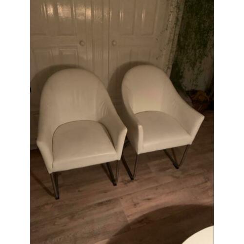 2 Lederen Fauteuils CONTUR
