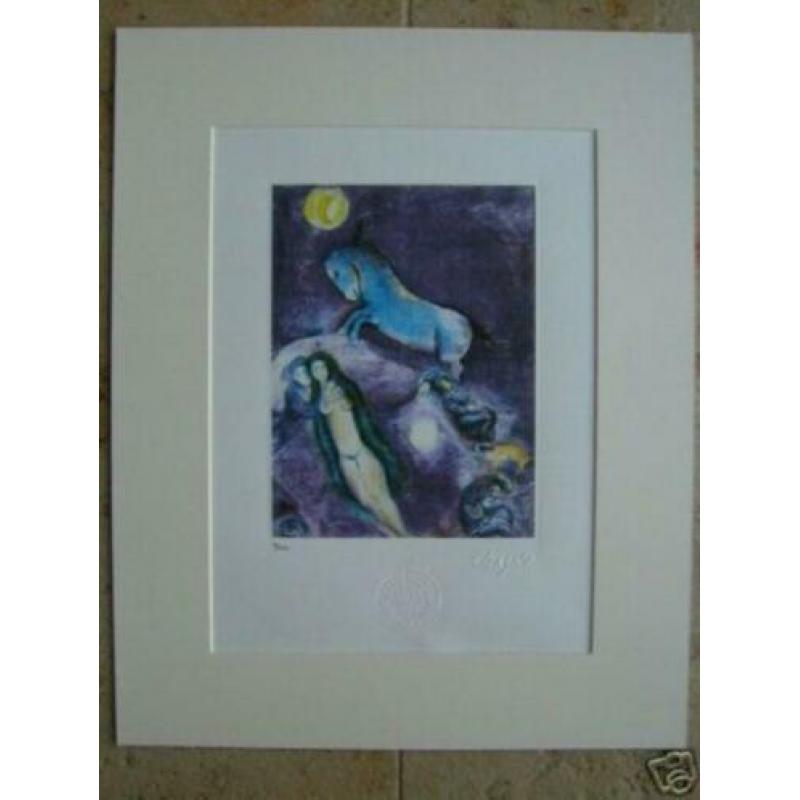 Marc Chagall(1887)Kleur Lithografie"Arabian Nights Afb11"Gen