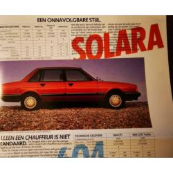 Uniek Historische Autofolder TALBOT Samba /Peugeot 1985