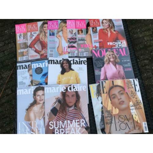 Glossy tijdschriften Marie Claire/Elle/Beau Monde/Nouvea