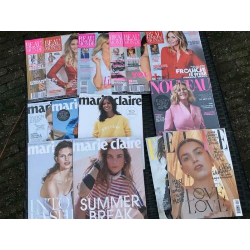 Glossy tijdschriften Marie Claire/Elle/Beau Monde/Nouvea