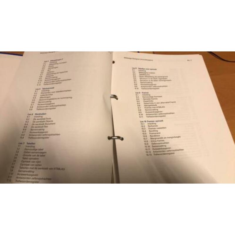 NHA webpage designer cursus, 2 mappen vol html css enz