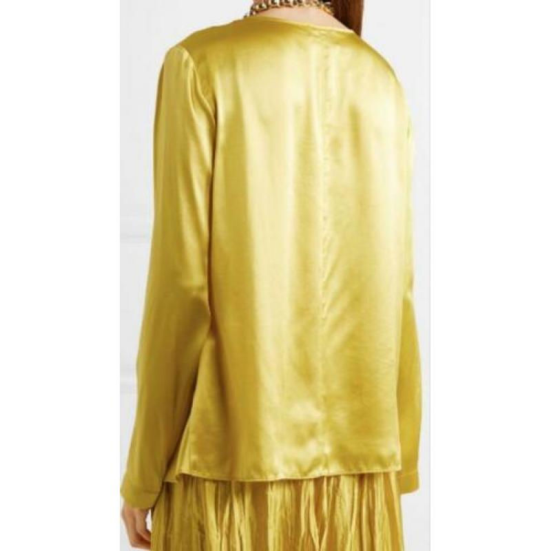 Forte forte zijden limegeel blouse vib IV L 40