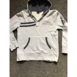 SALTY DOG licht grijze hoodie maat 164