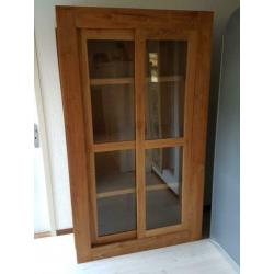 Teak kast vitrinekast buffetkast kast met schuifdeuren