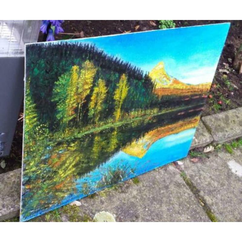 Schilderij " Morning blue ". Olieverf.