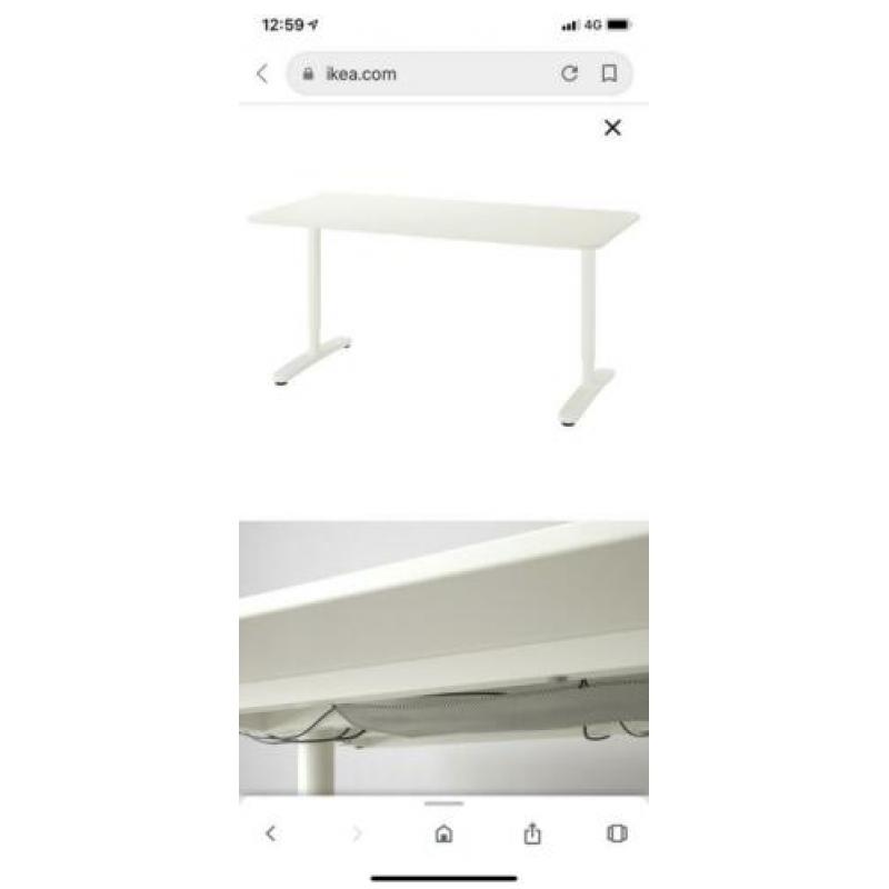 Bureau Bekant 140 cm wit