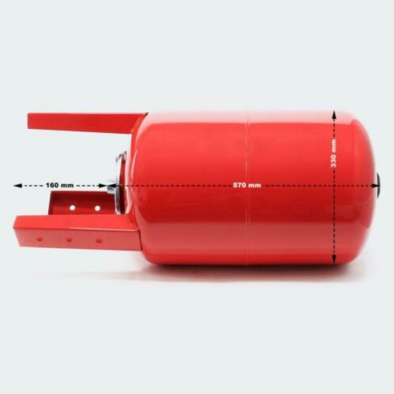 Staand Expansievat, 50 liter. Drukvat, expansie vat ROOD.