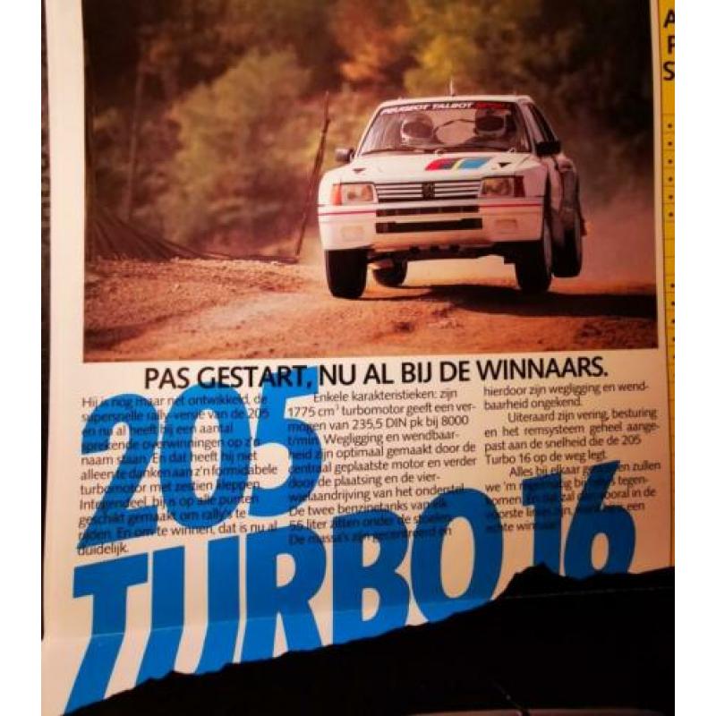 Uniek Historische Autofolder TALBOT Samba /Peugeot 1985