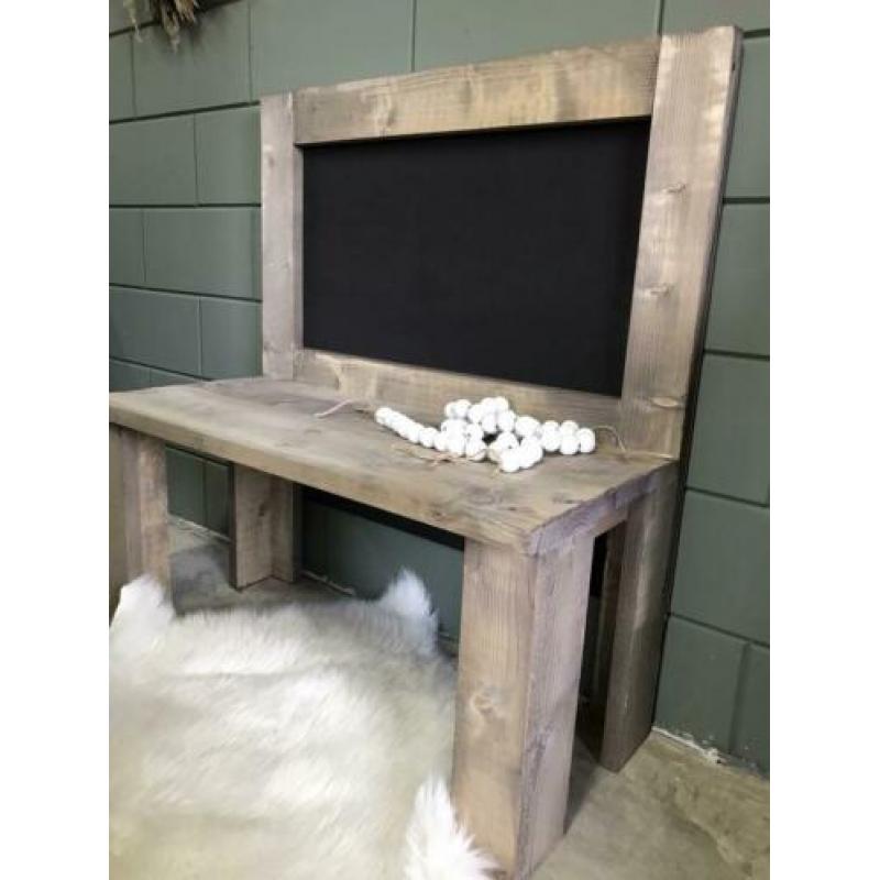 Speeltafel - krijtbord - stoer steigerhout
