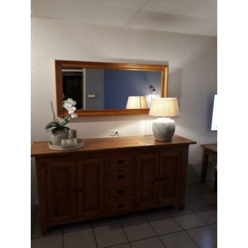 Dressoir met spiegel grenen hout wel gebruikers sporen