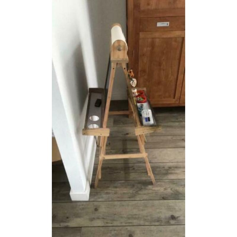 Kinder whiteboard en krijtbord hout met krijt/ magneetjes