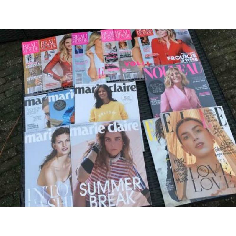 Glossy tijdschriften Marie Claire/Elle/Beau Monde/Nouvea