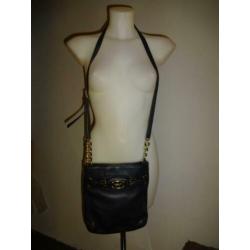 D4A Michael Kors zwarte leren schoudertas ketting band