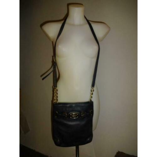 D4A Michael Kors zwarte leren schoudertas ketting band