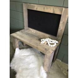 Speeltafel - krijtbord - stoer steigerhout