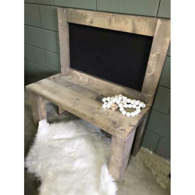 Speeltafel - krijtbord - stoer steigerhout