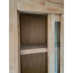 Teak kast vitrinekast buffetkast kast met schuifdeuren
