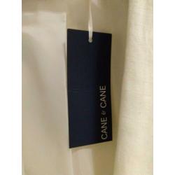 Luxe lange blazer van 100% linnen, cane & cane, maat 34