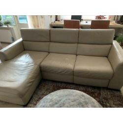 Bankstel leer Beige merk Ital in perfecte staat