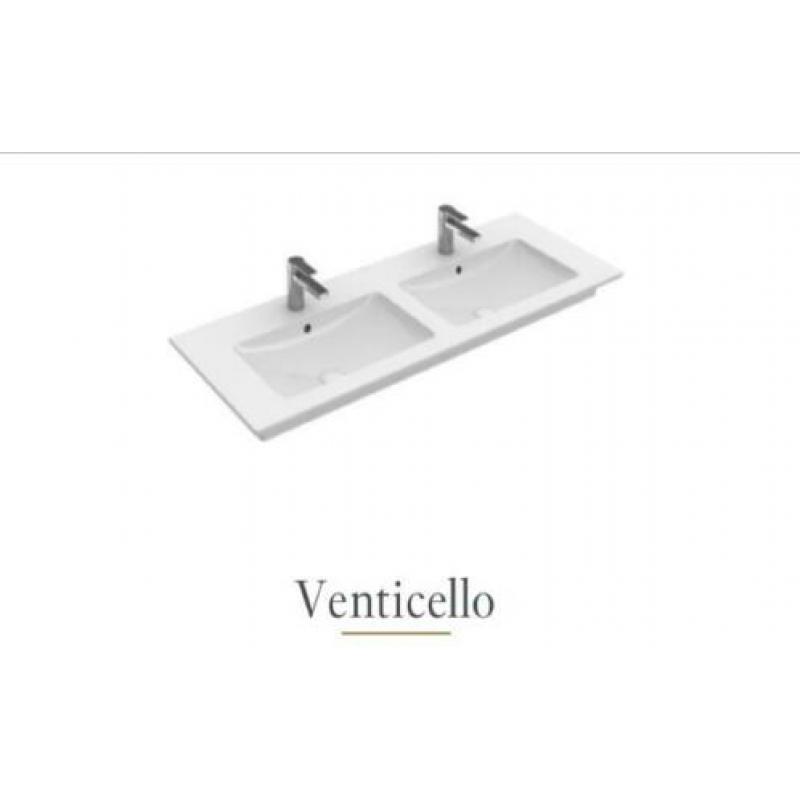 Villeroy en Boch dubbele wastafel 130x50 koopje