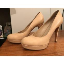 Leren pumps, 39,5 nude-, zalmroze