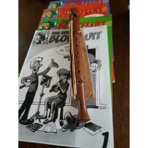 Aura houten blokfluit met Tom Stone lesboeken.