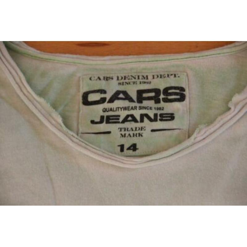 Leuk licht groen shirt van Cars. Maat 14 (164 )