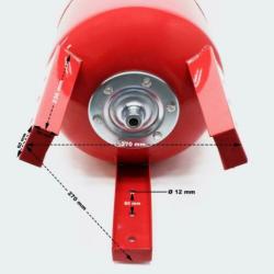 Staand Expansievat, 50 liter. Drukvat, expansie vat ROOD.