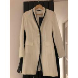 Luxe lange blazer van 100% linnen, cane & cane, maat 34