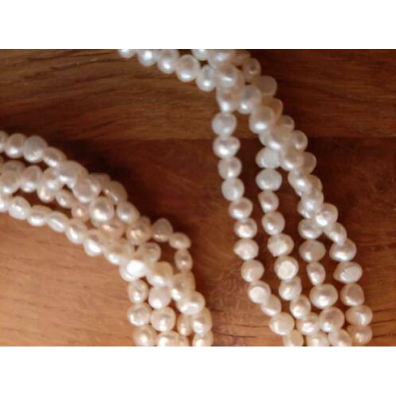 zoetwater parels, ketting met armband