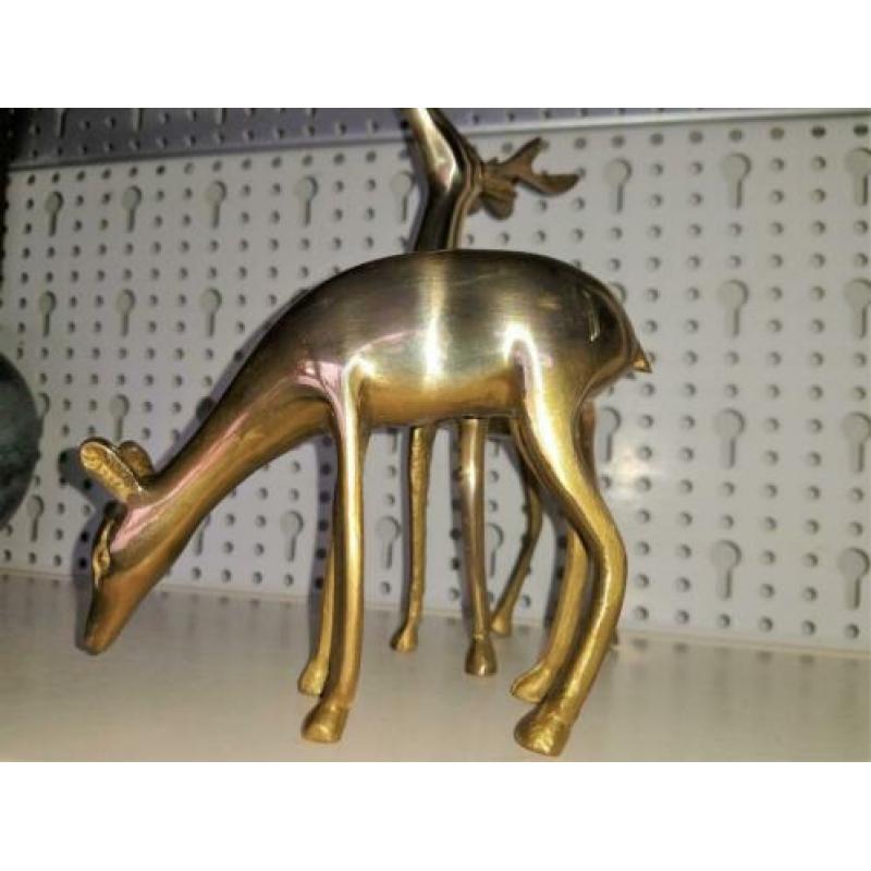 retro hert - koperen hert - vintage herten koppeltje