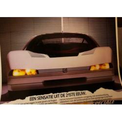 Uniek Historische Autofolder TALBOT Samba /Peugeot 1985
